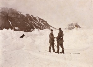 Срещата на Фритьоф Нансен с Фредерик Джаксън в ледената пустош.